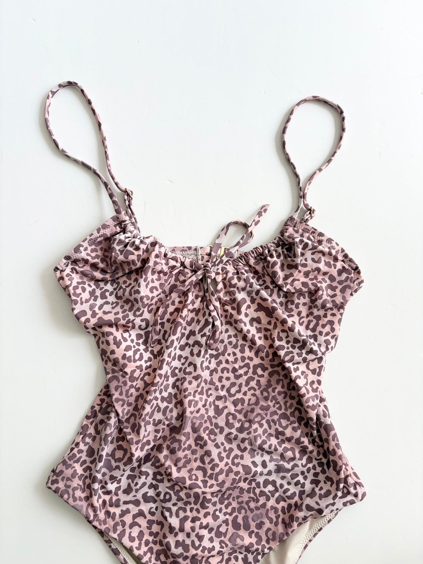 Rythm X Free People Leopard tie front swim Medium
