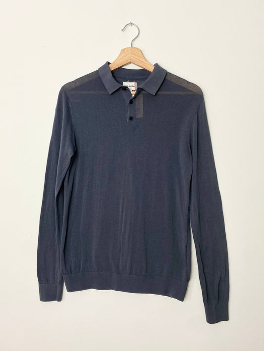 Frank & oak fine knit long sleeve pima polo XS/S