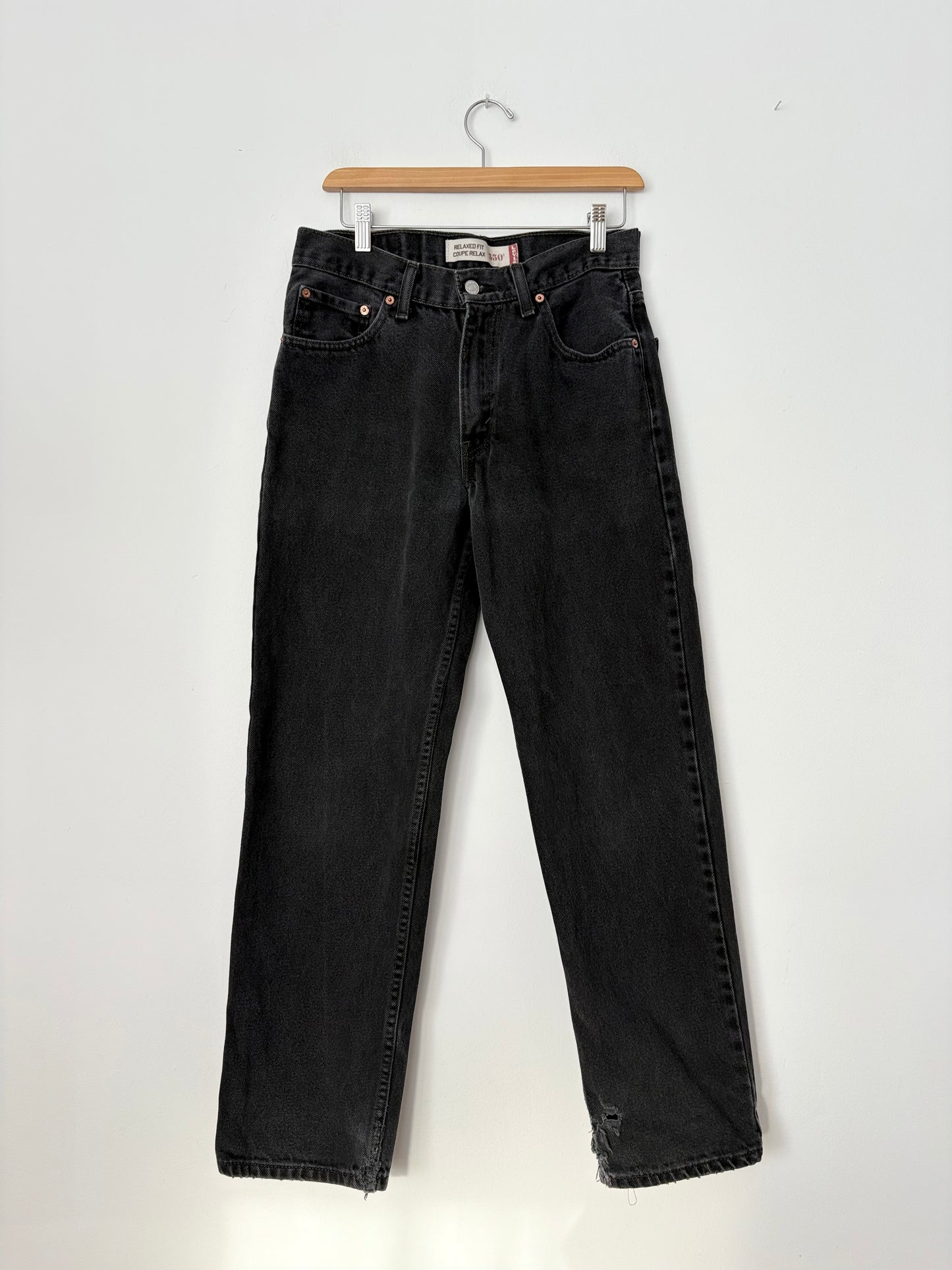 Jean Levi's 550 vintage en denim noir délavé, taille 27/28