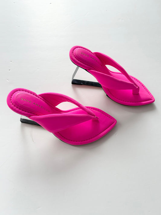 Good American cinderella clear wedges US5.5