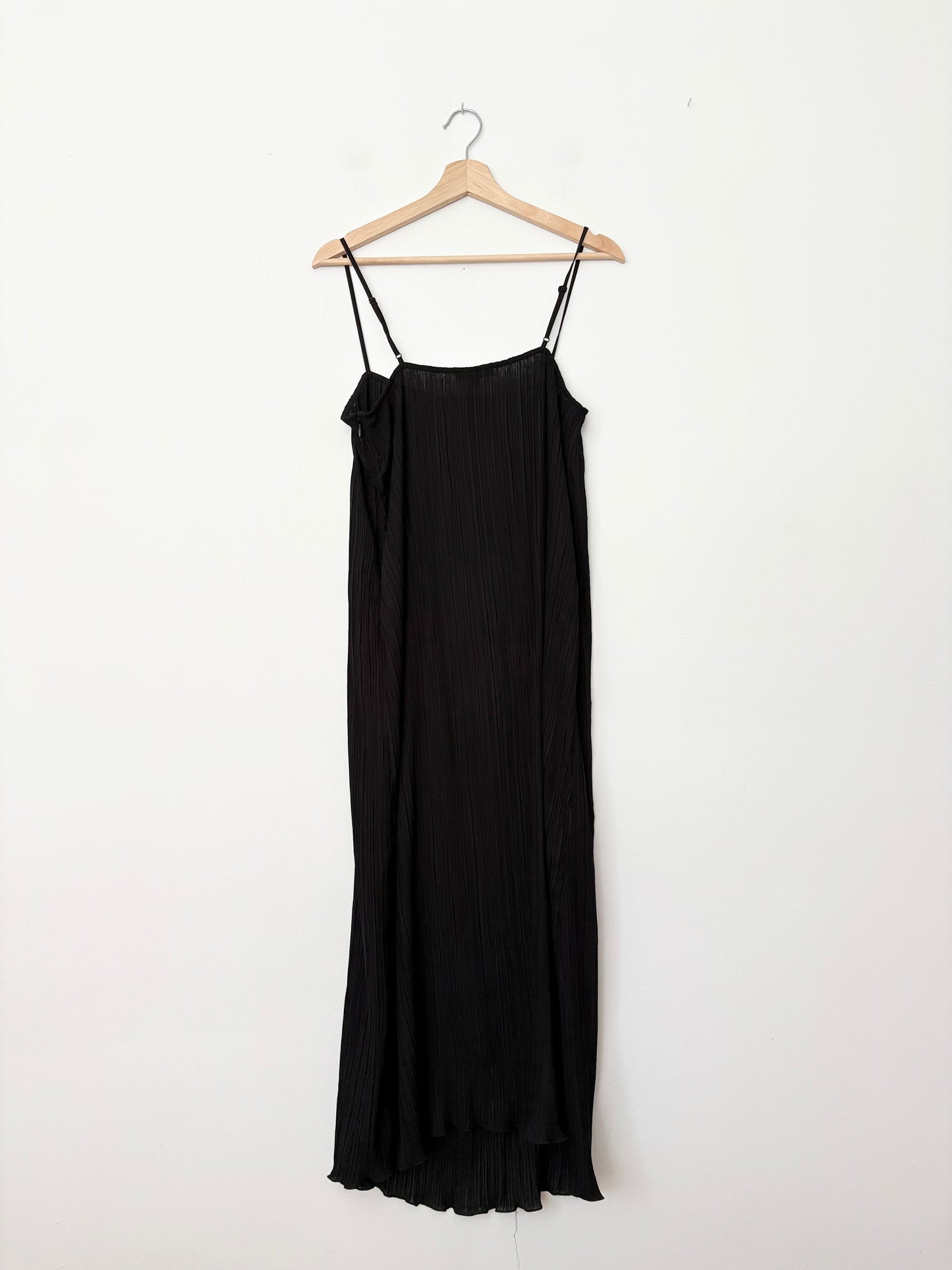 Robe plissée Goldie noire Madewell taille M