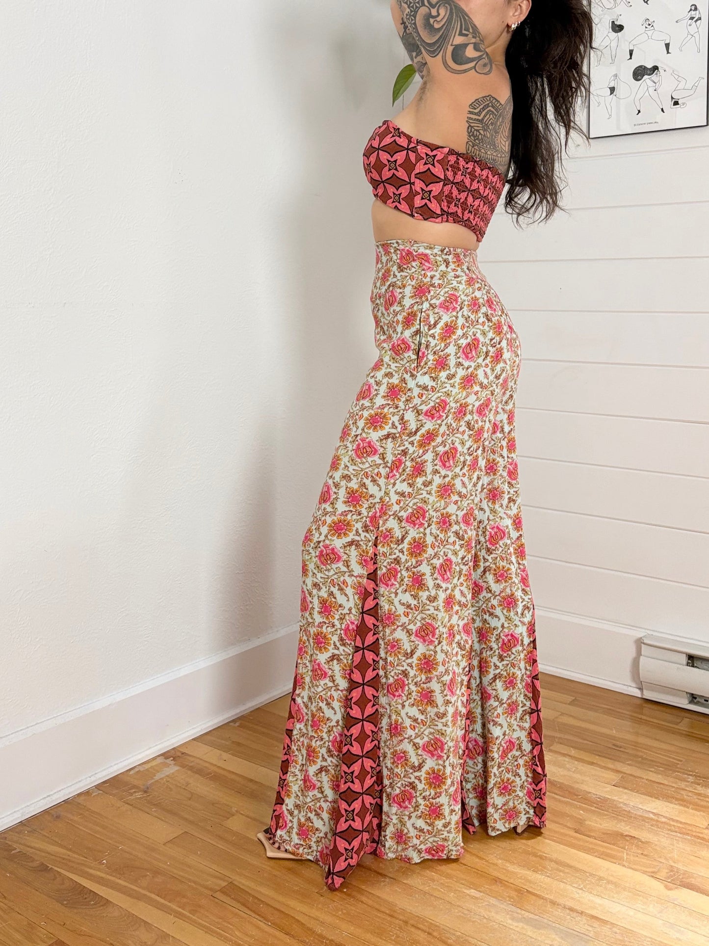 Free People Juliet printed set XS/S