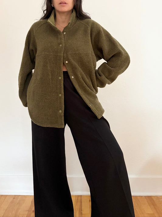 Outdoor Voices megafleece wool snap jacket Medium