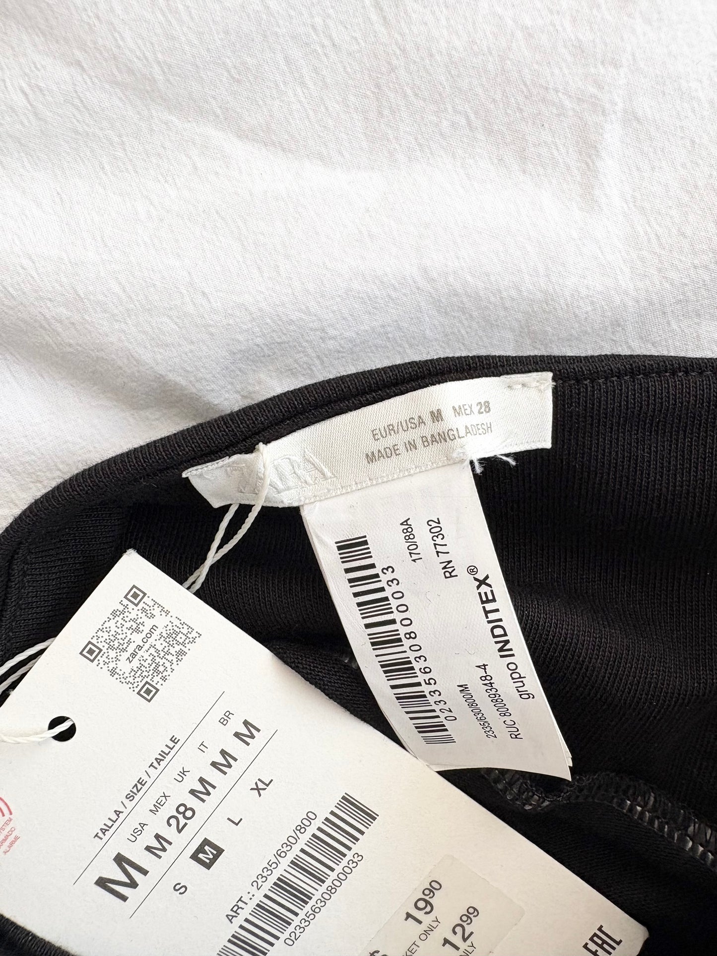 Zara asymmetric bandeau top S/M