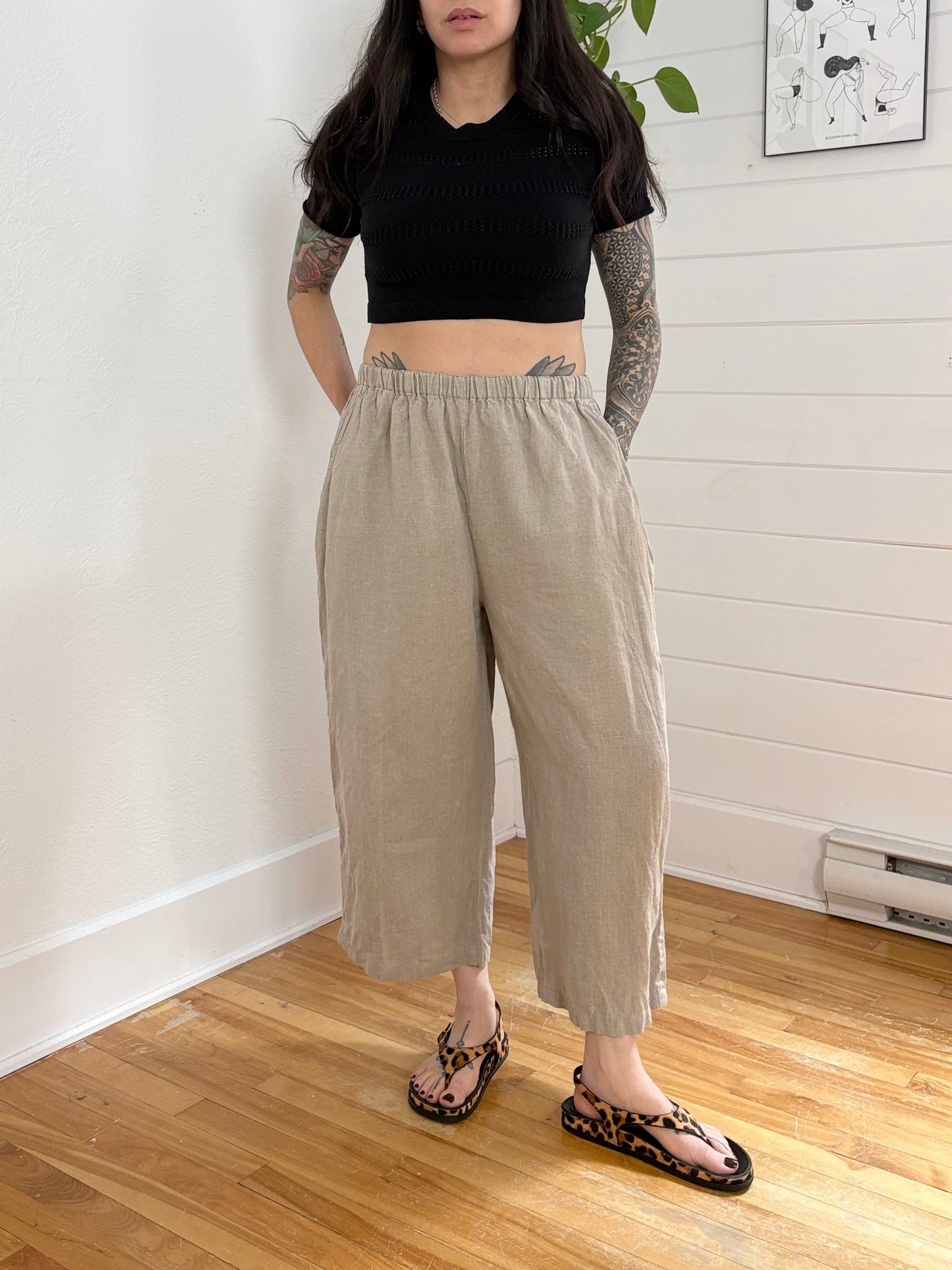 Pantalon court en lin FLAX, taille L