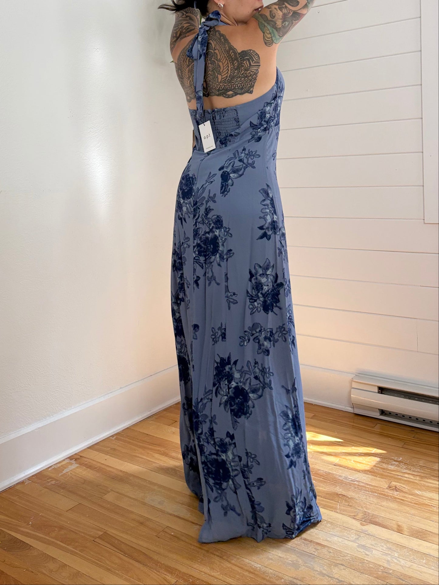O.p.t Sunniva robe longue florale Large