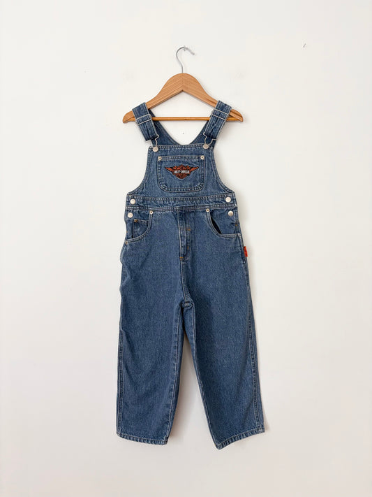 Vintage Harley Davidson denim overalls 5T