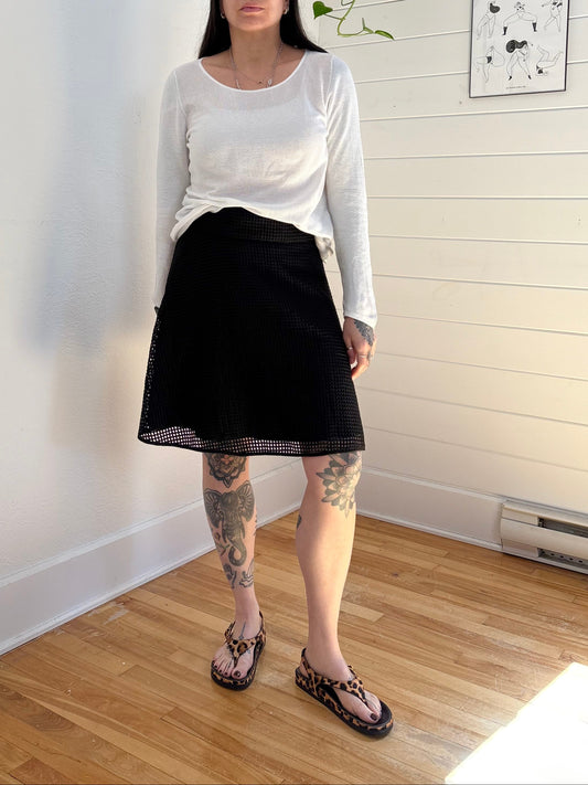 Club Monaco A line grid skirt M/L