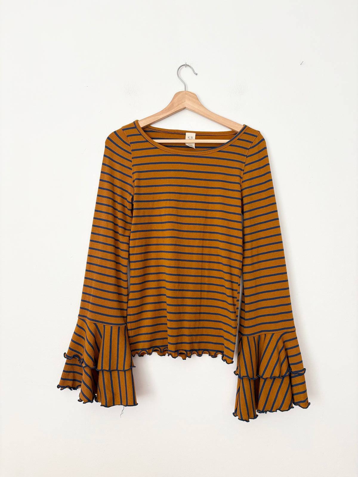 Free People bell sleeve stripe top M/L