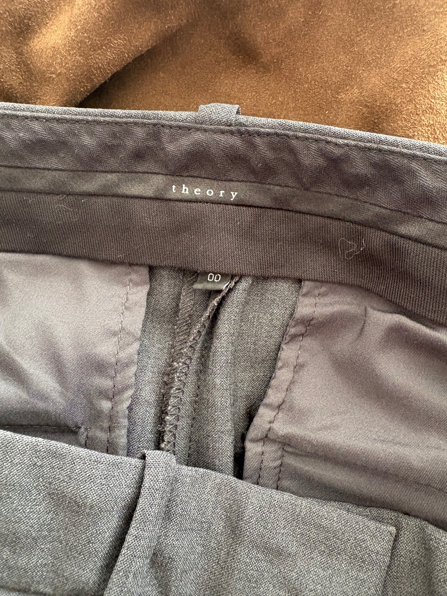 Pantalon droit en laine mélangée Theory, taille XS