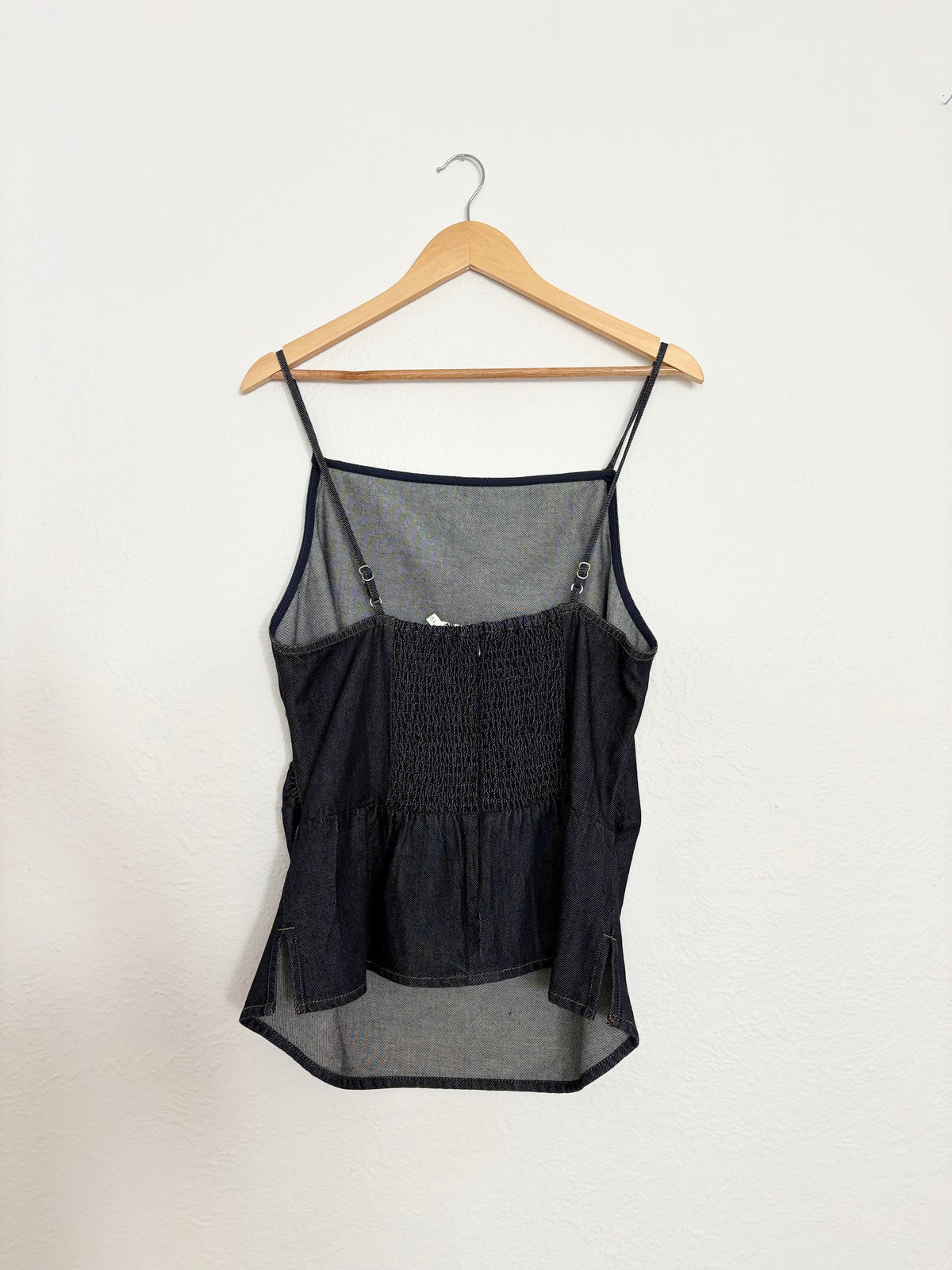 Débardeur Madewell Airy Denim à encolure carrée froncée XL