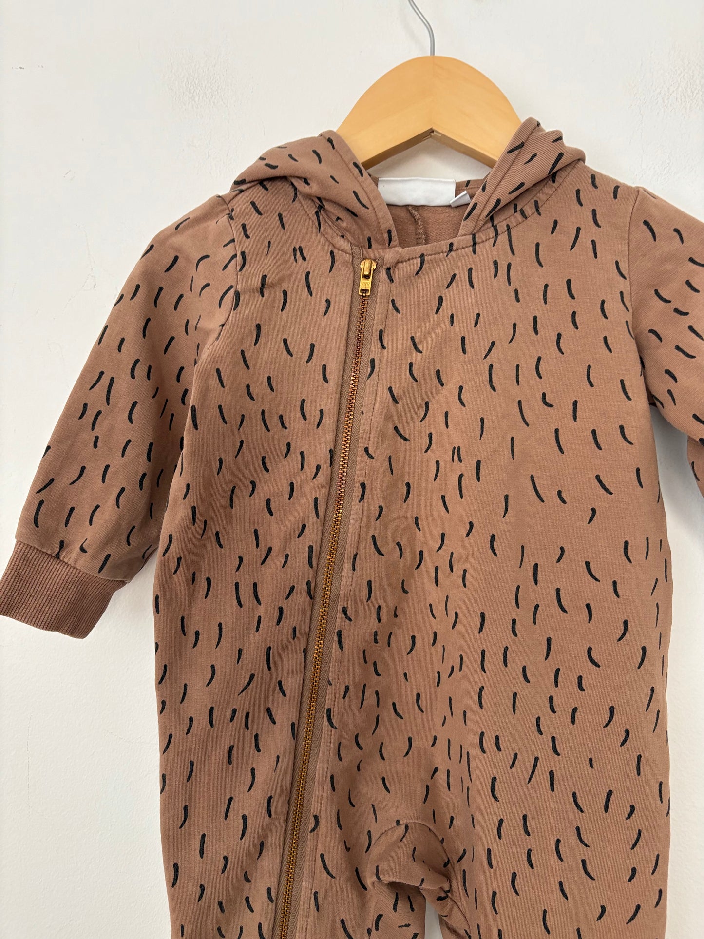 Mini Rodini animal print zip jumpsuit 6-9months