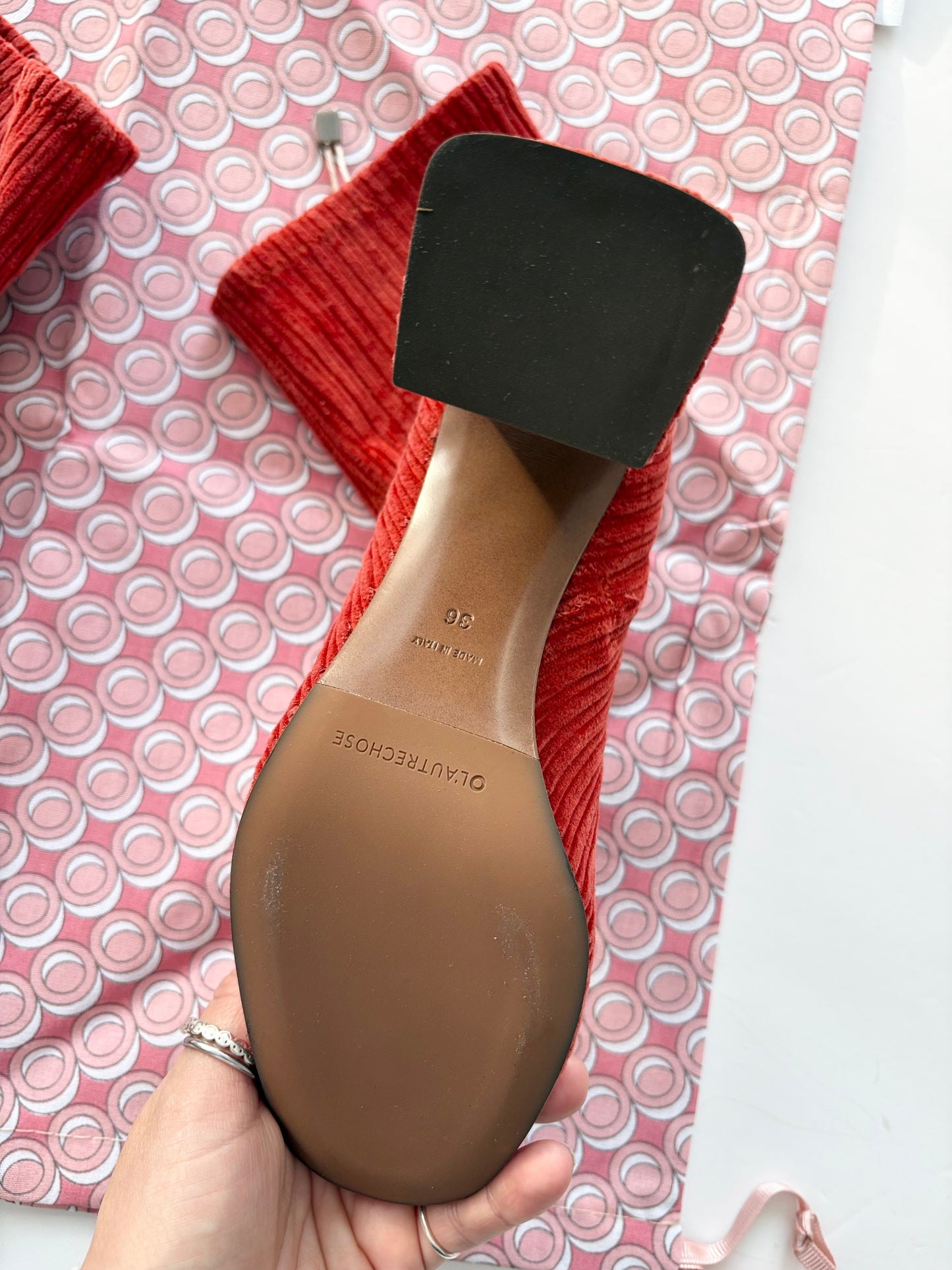 Bottines en velours côtelé L'autre chose US6