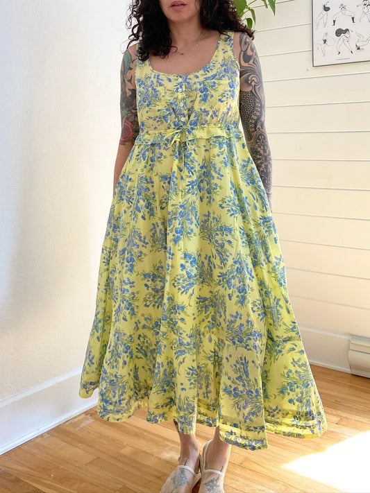 Comptoir des cotonniers voile flared dress S/M