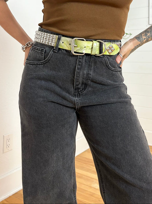 Urban outffiters faux leather studded belt
