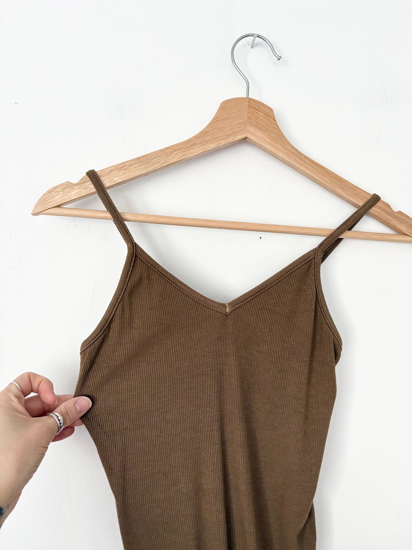 Agolde spaghetti ribbed bodysuit Small
