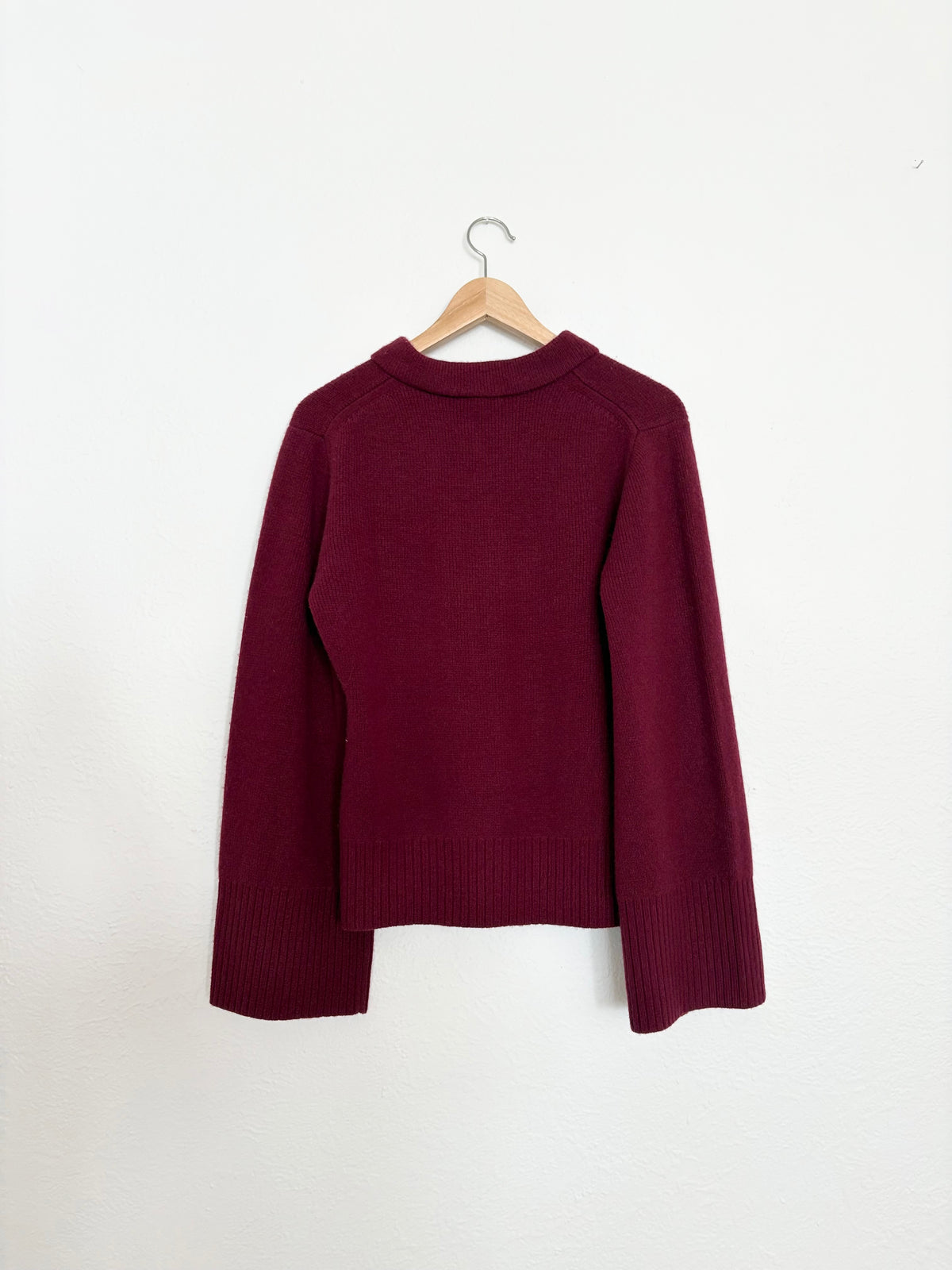 J.Crew Milano stitch wool cardigan Medium
