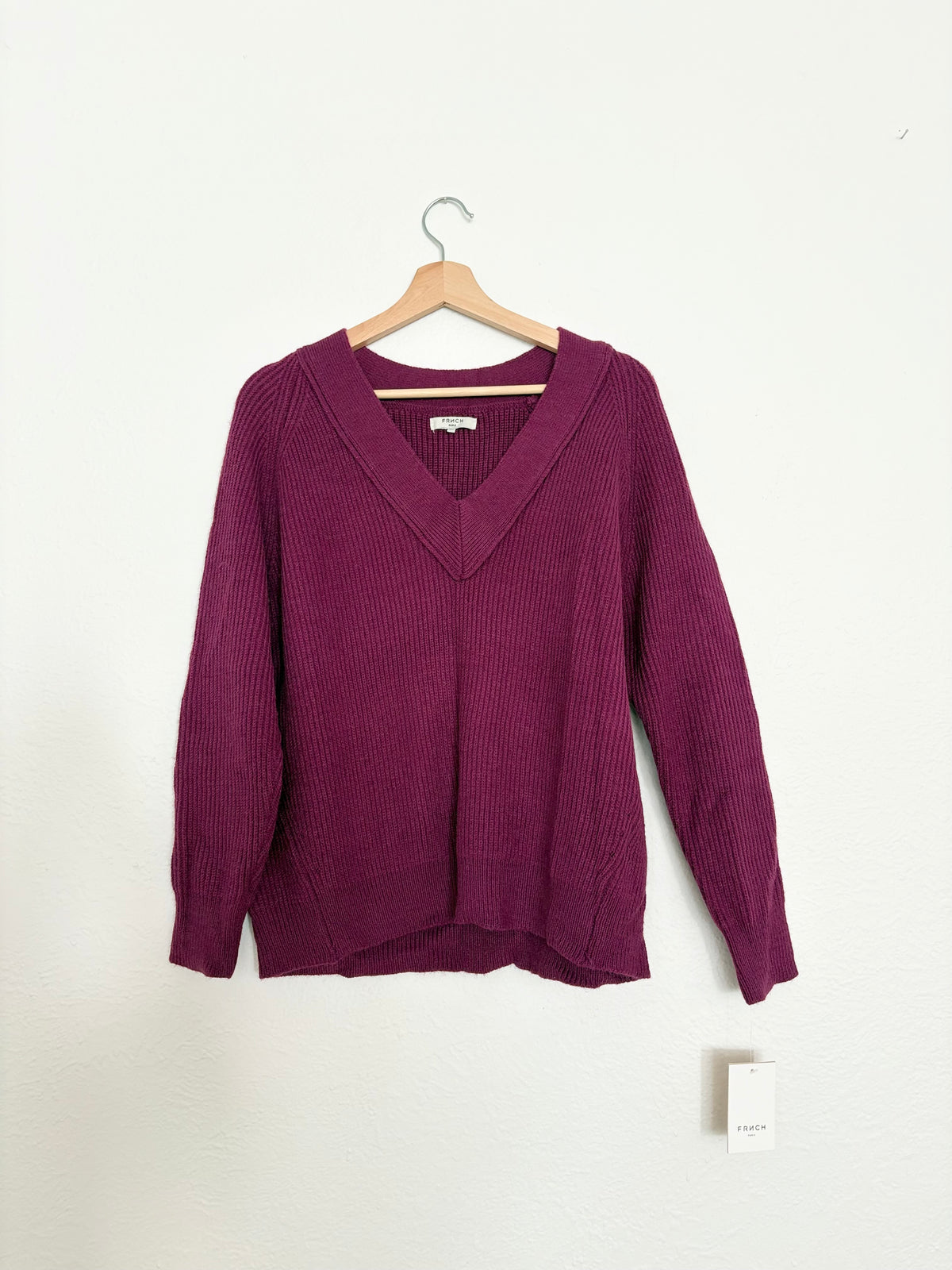 Pull en maille à col V FRNCH Paris M/L