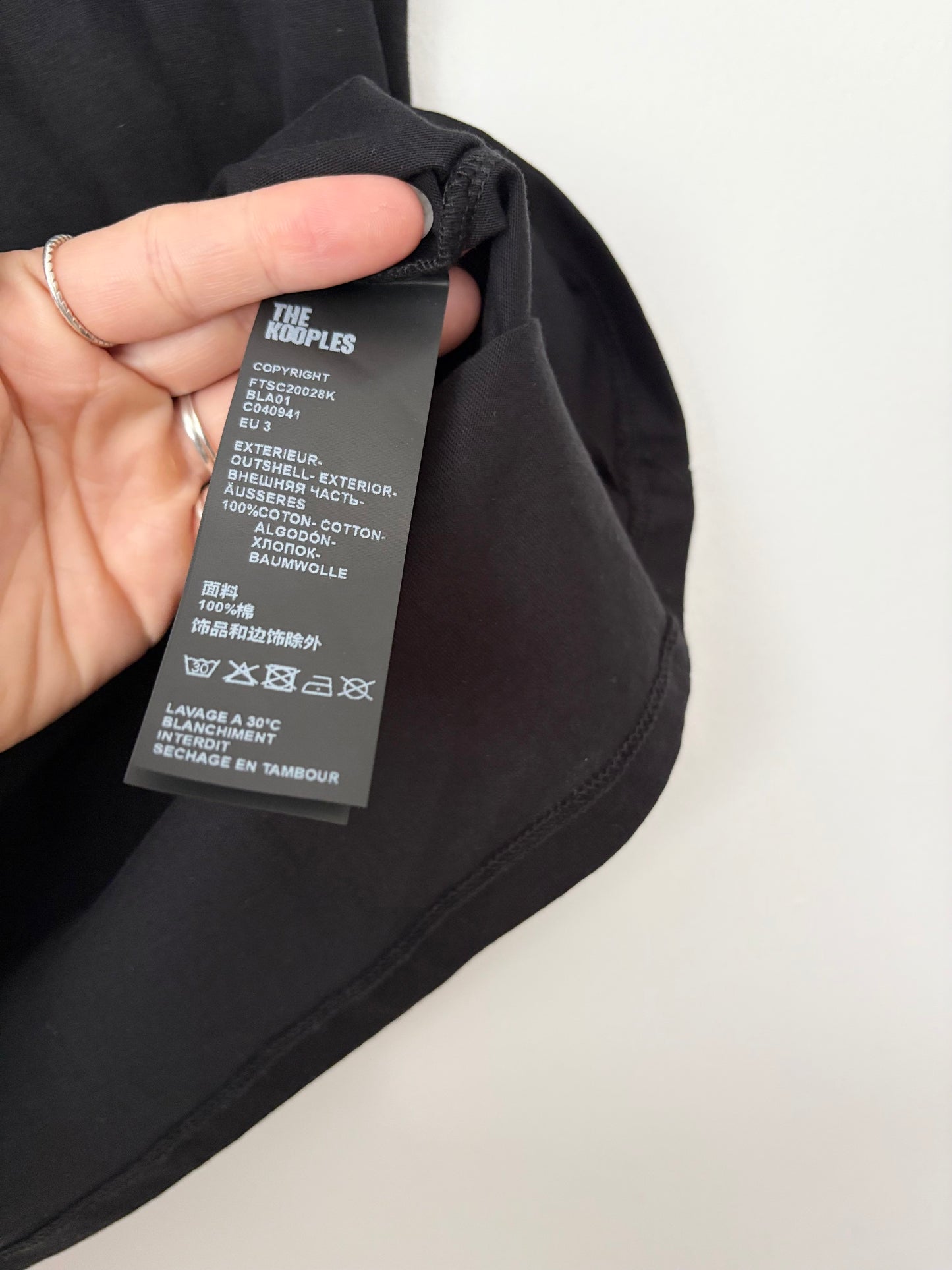 The kooples 'what is' black T shirt M/L