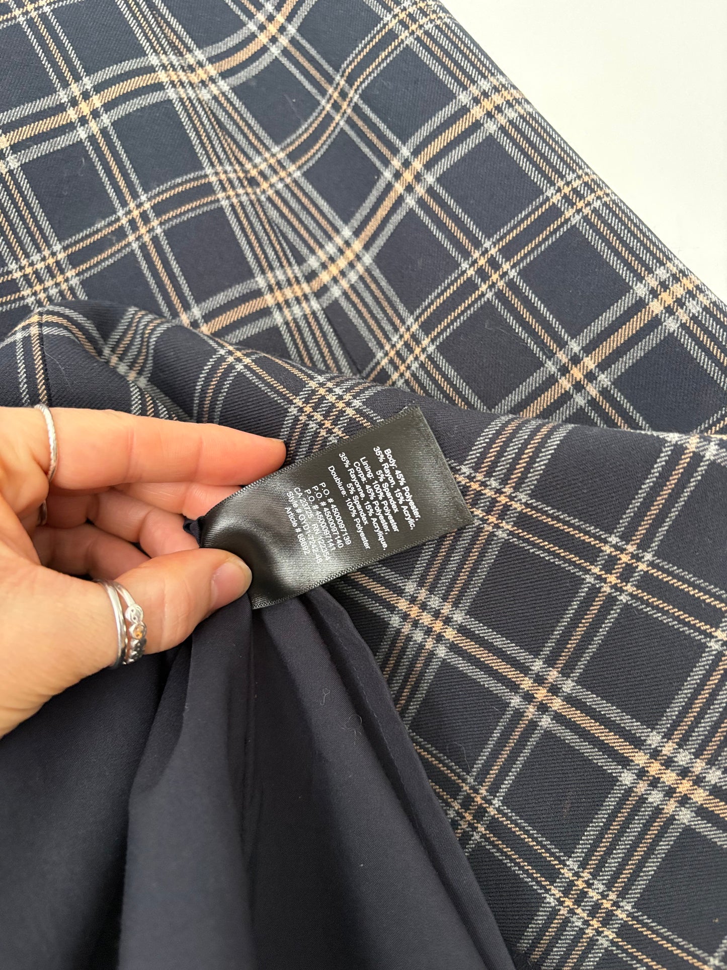 Babaton modern plaid mini skirt W26