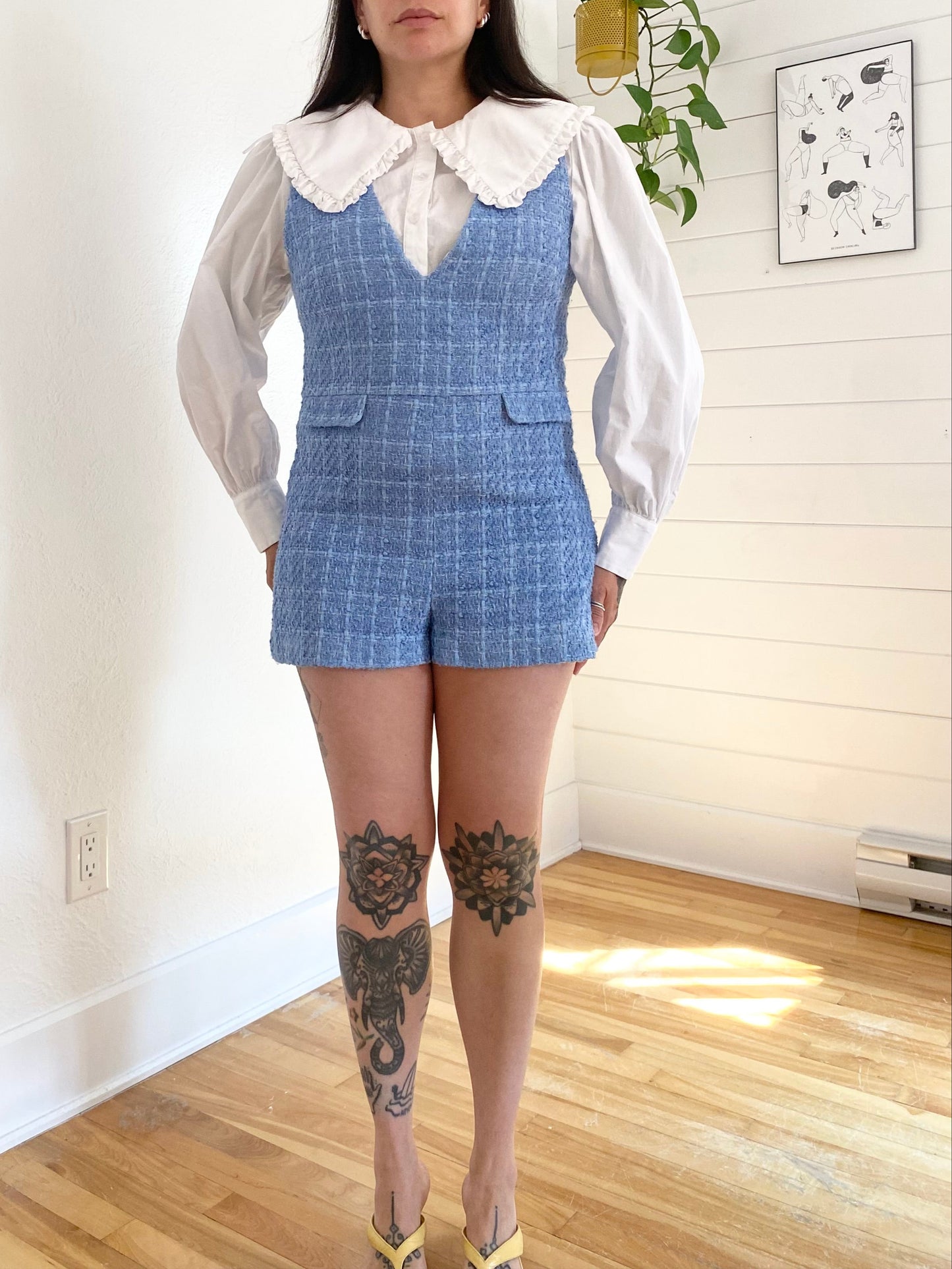 Zara tweed romper M/L