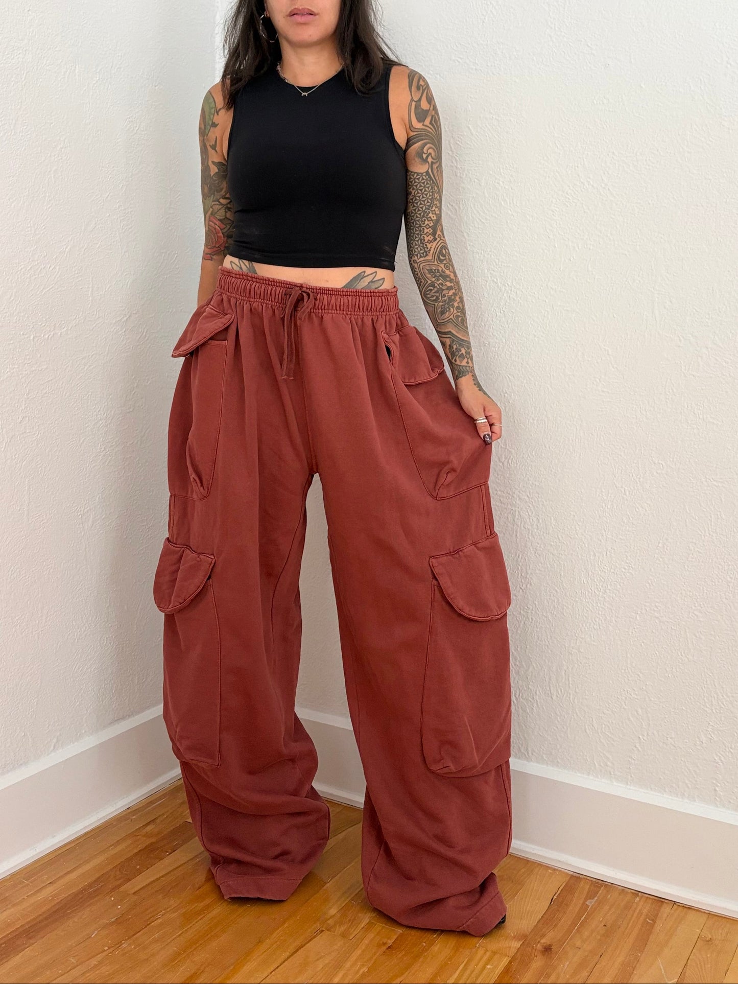 MNML side cargo pocket sweatpants M/L