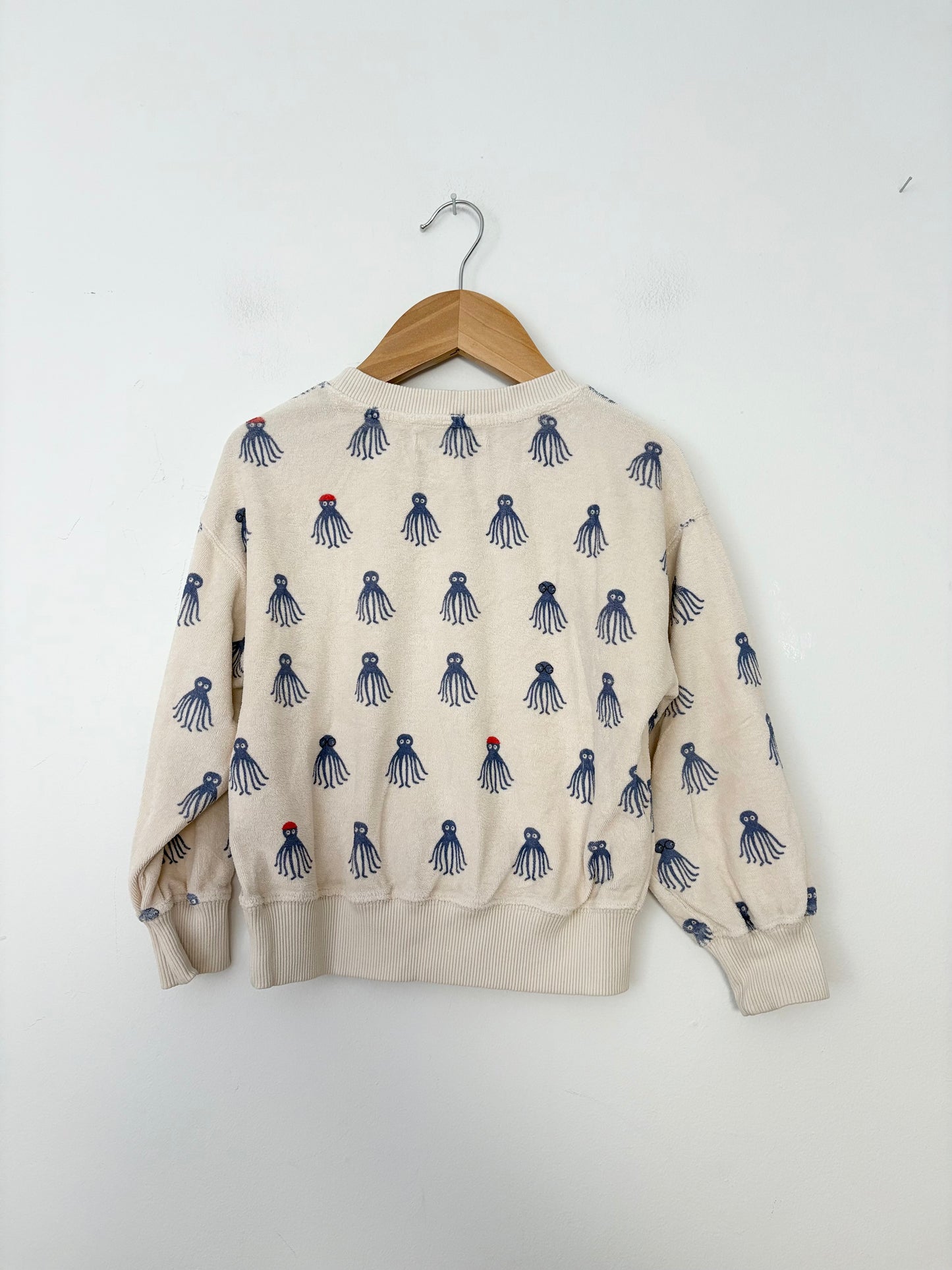 Emile & Ida terry octopus sweater 4Y