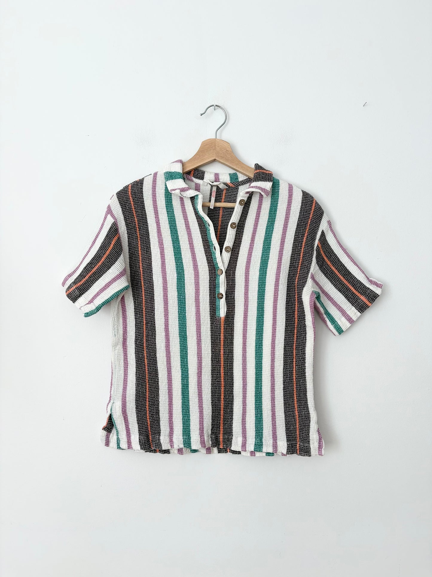 Free People polo gaufre rayé endless summerTaille S