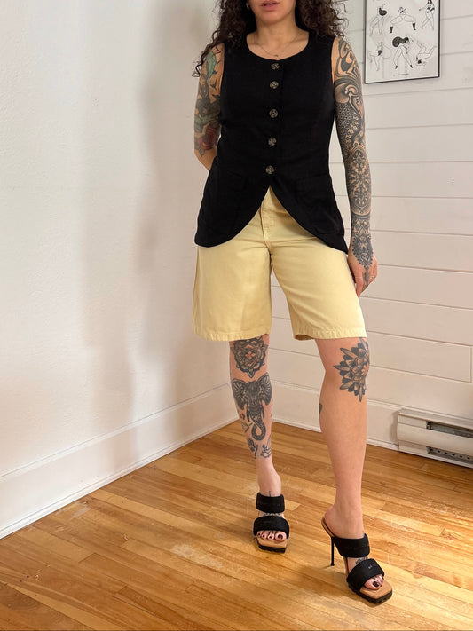 Uniqlo beige denim long shorts W27