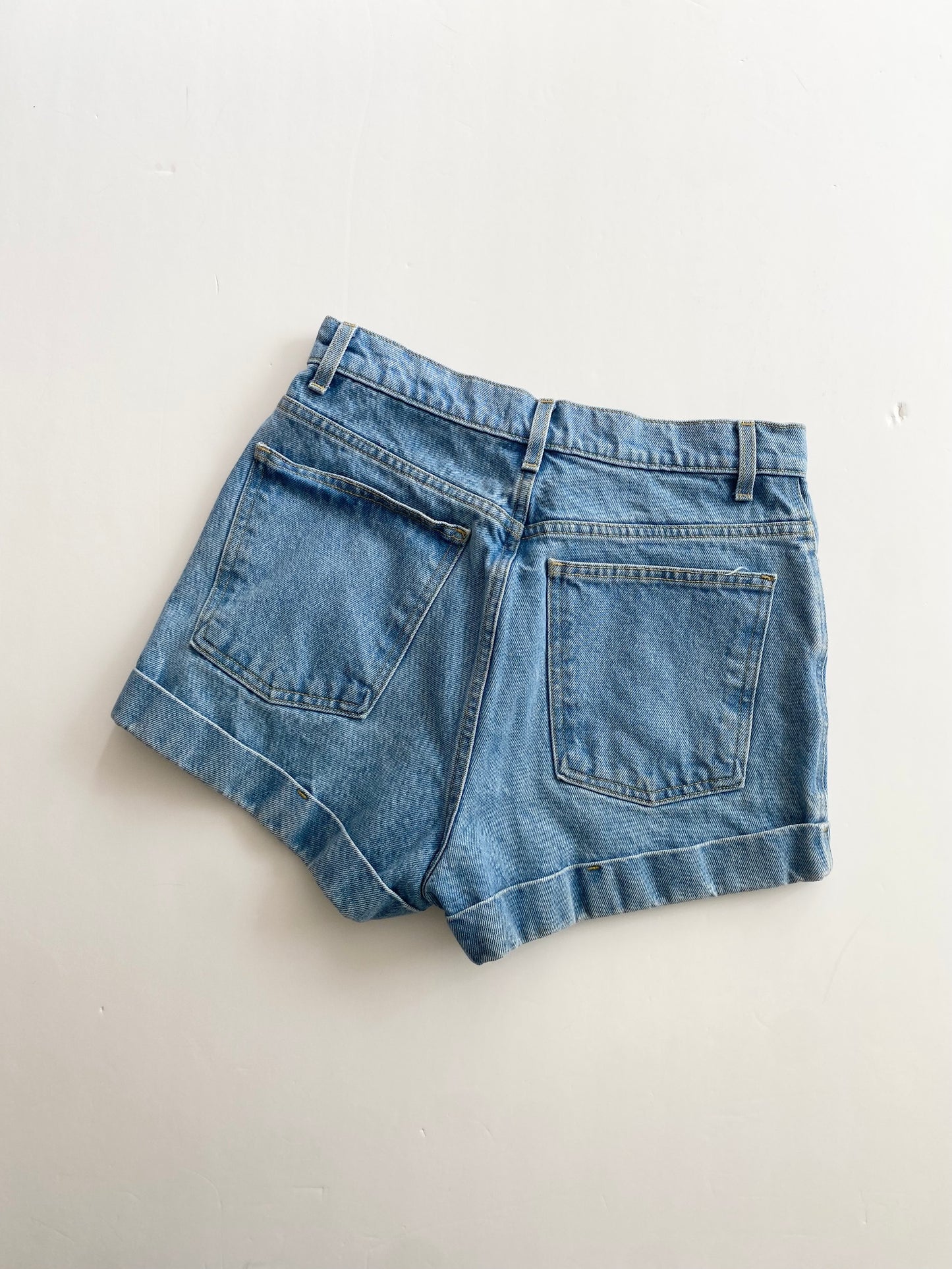 Short en jean taille haute American Apparel W28
