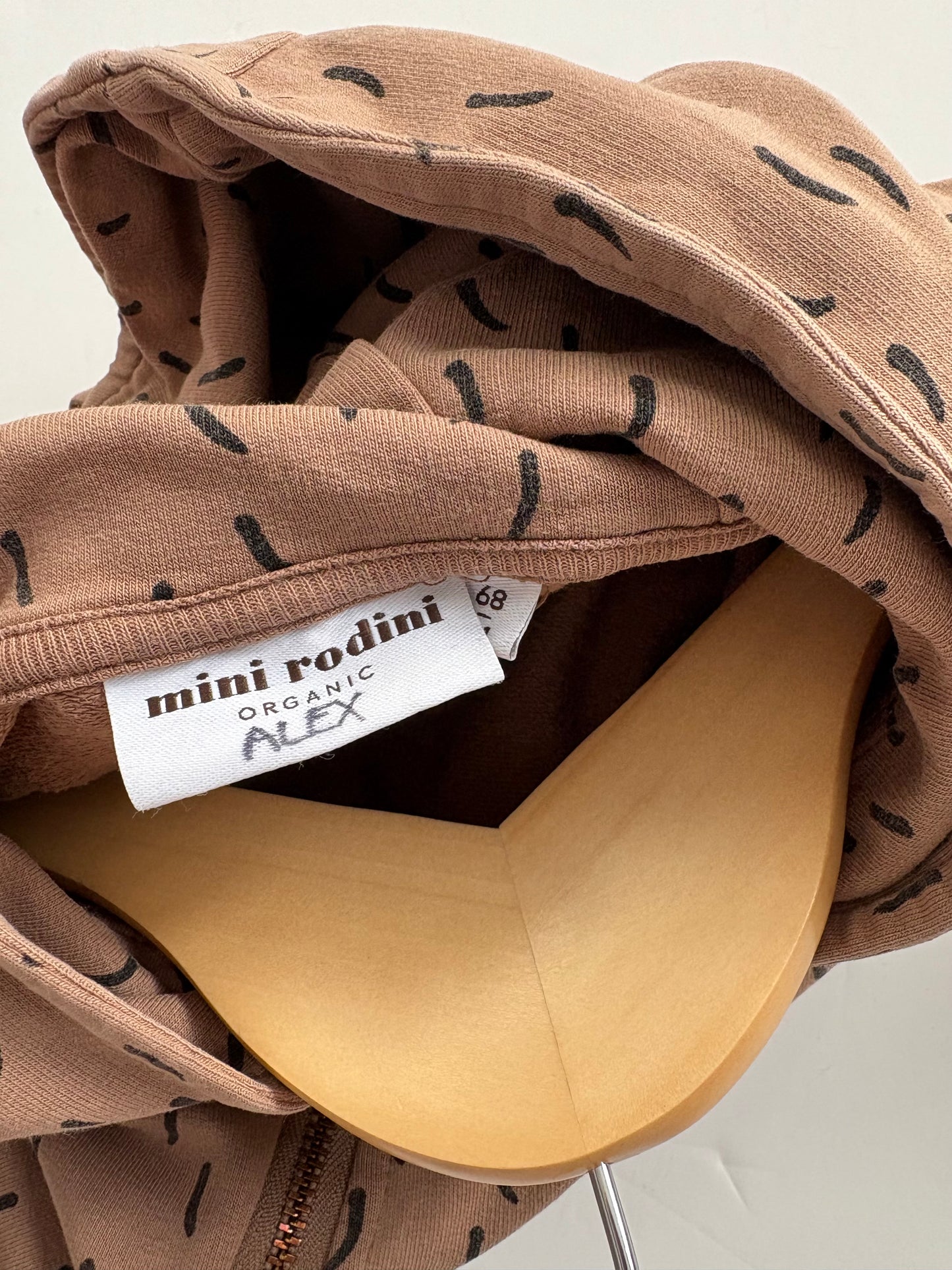 Mini Rodini animal print zip jumpsuit 6-9months