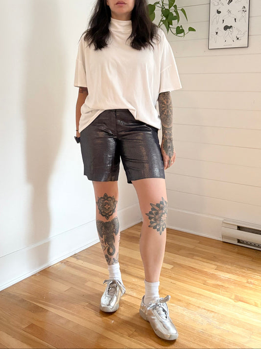 J.crew coated low rise linen bermuda shorts S/M