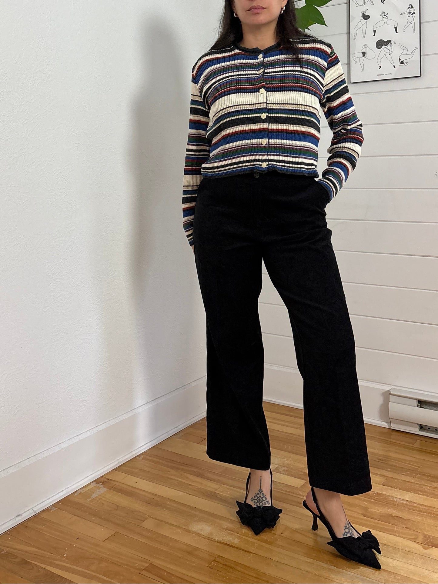 Vintage faux suede straight leg pants W29