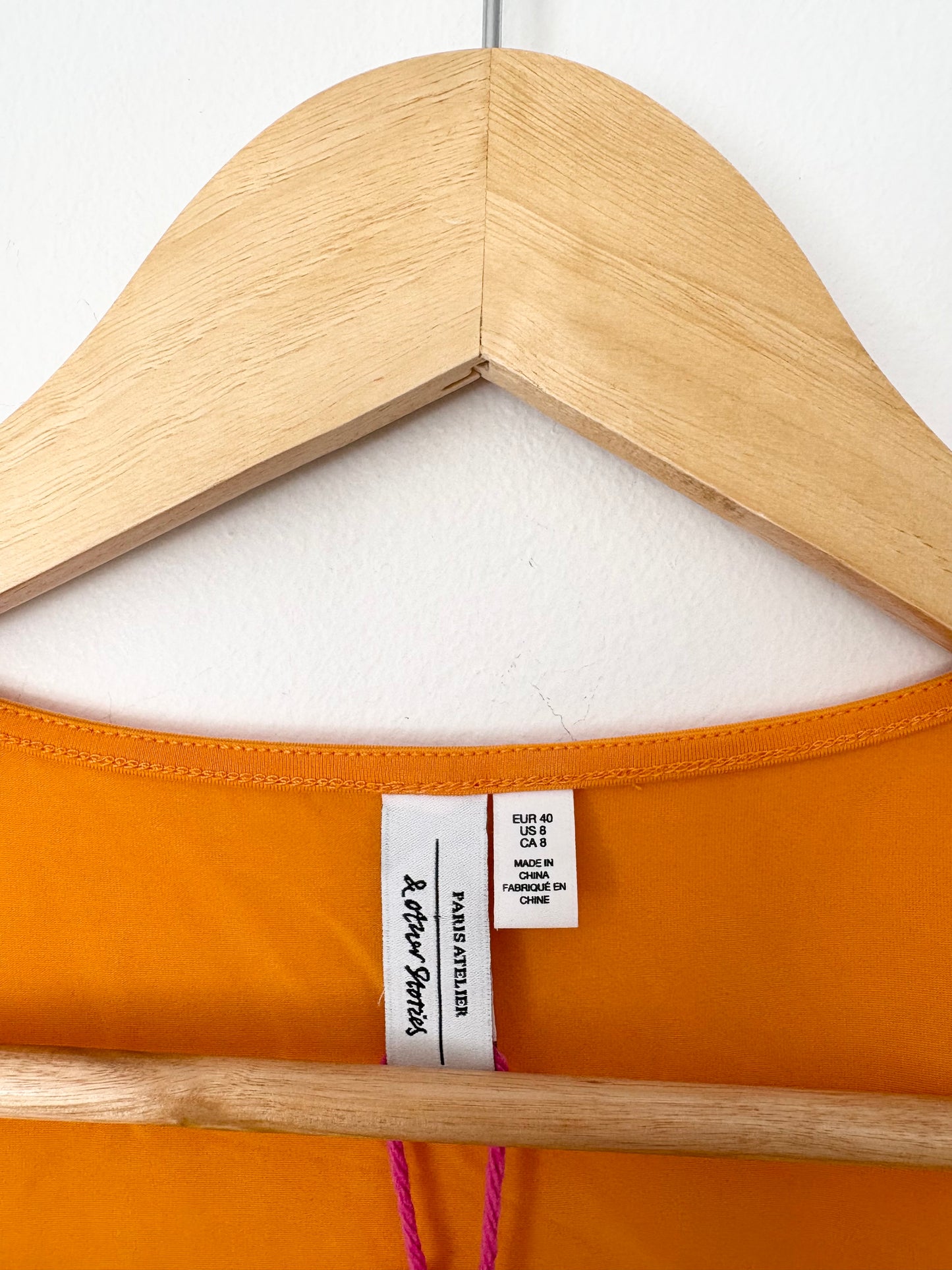 & Other stories scoop neck tie front top Medium