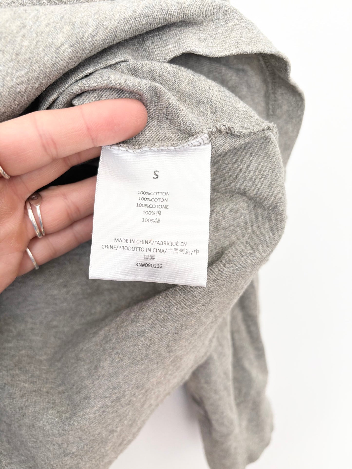 T-shirt à manches longues gris Fear of God Essentials, logo M/L