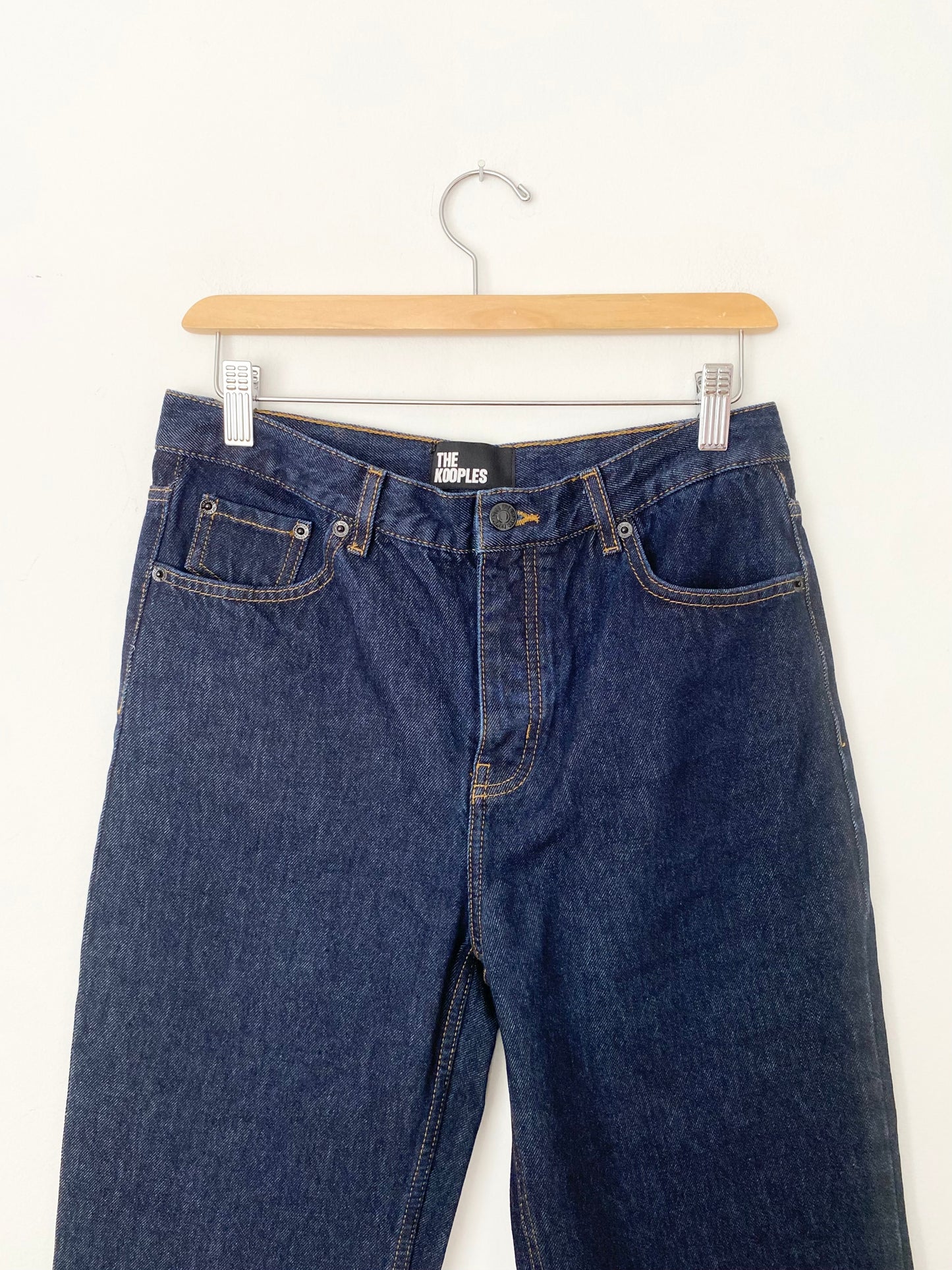 The kooples dark blue high waist straight jeans W28