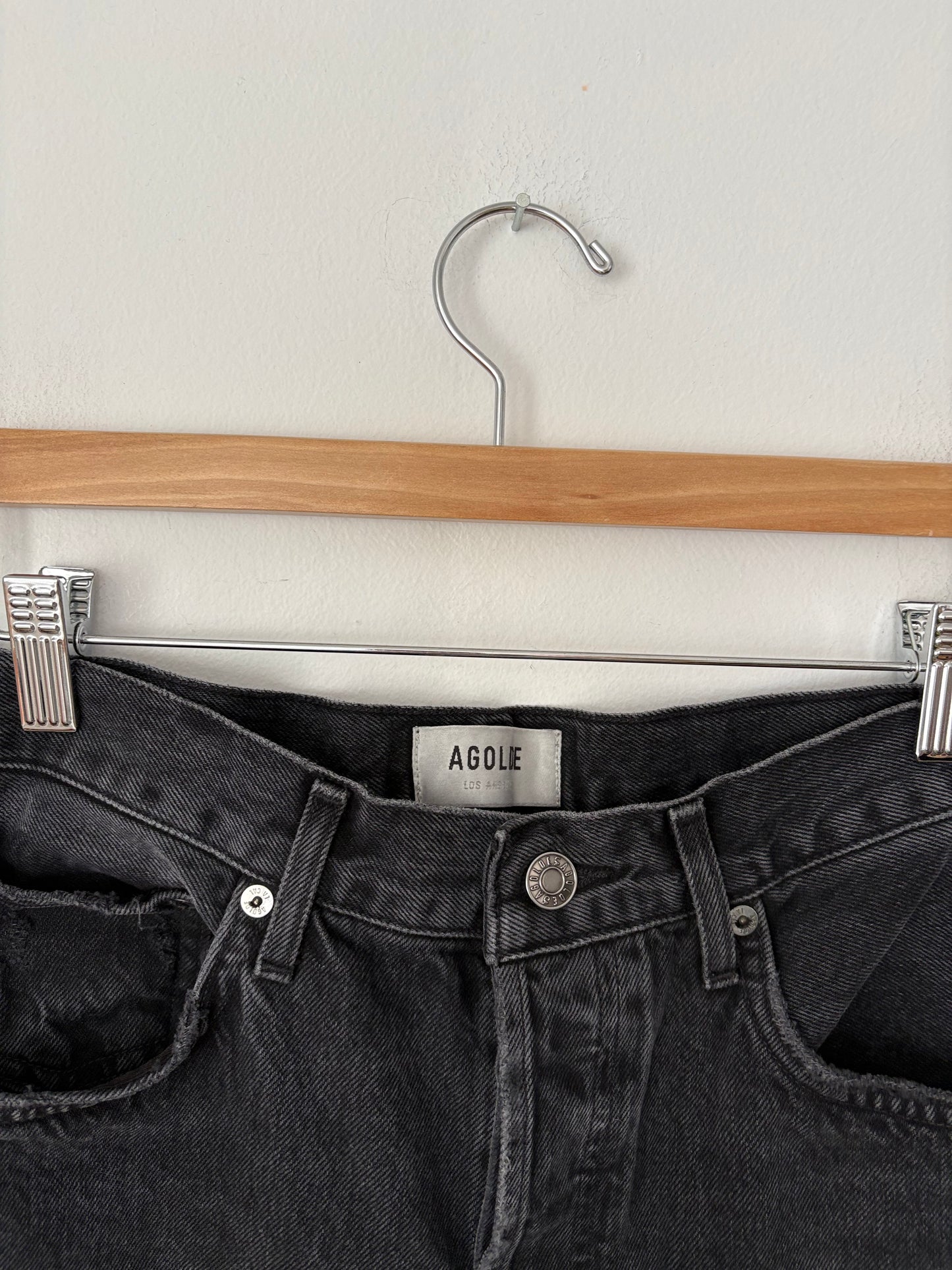 Agolde black 90s crop denim W30/31