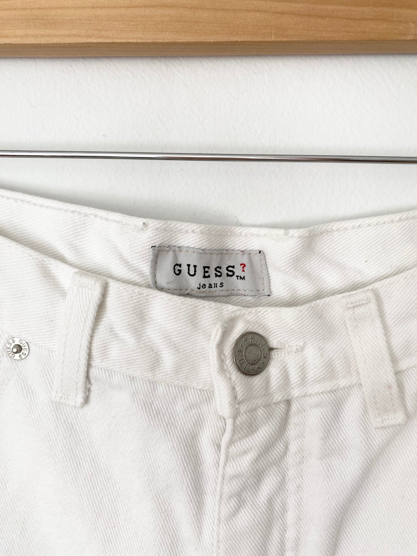 Short en jean blanc Guess vintage W29