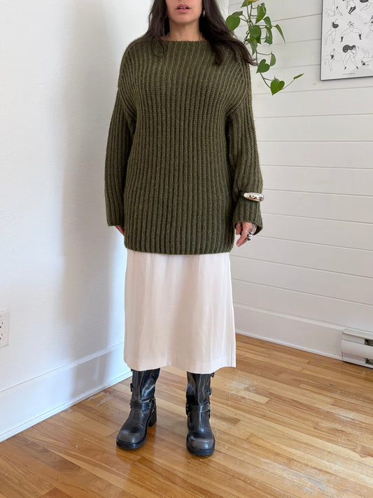 Moussy Alpaca blend rib long knit S-L