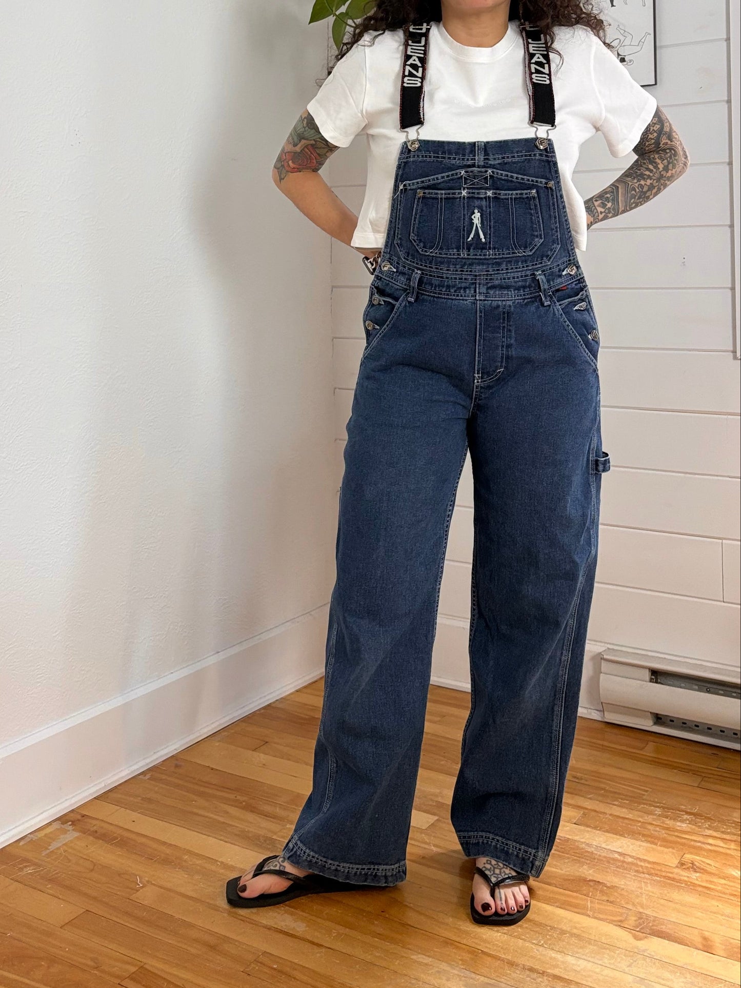 Vintage FUBU denim overalls small