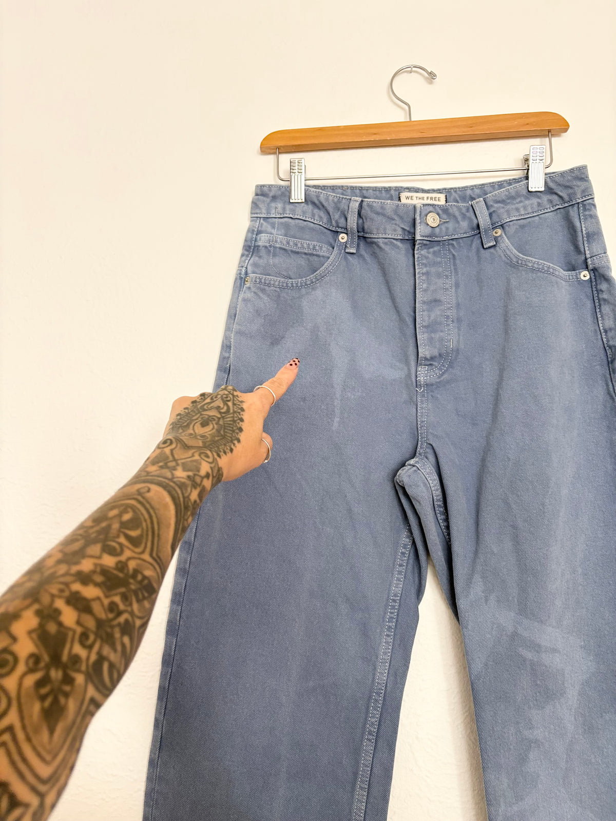 Free people deep trance dropped boyfriend jeans W