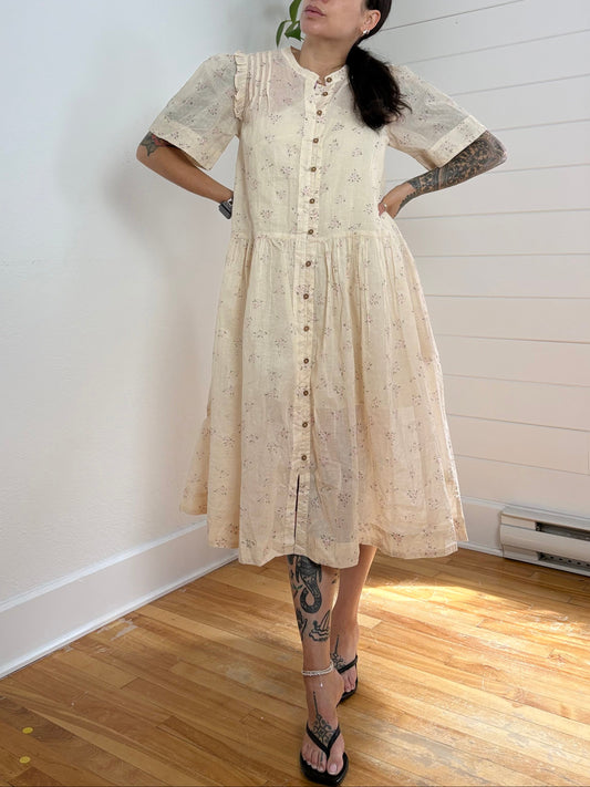Free People cream Bella Mae midi dress Medium
