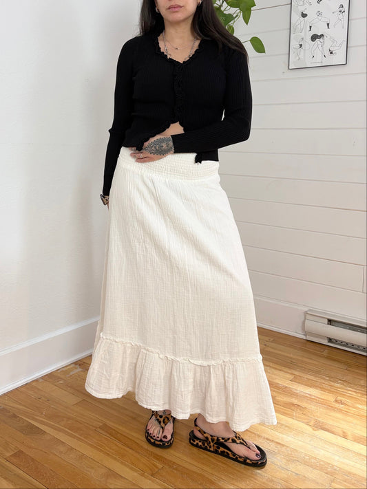 Quince gauze maxi skirt XS-M