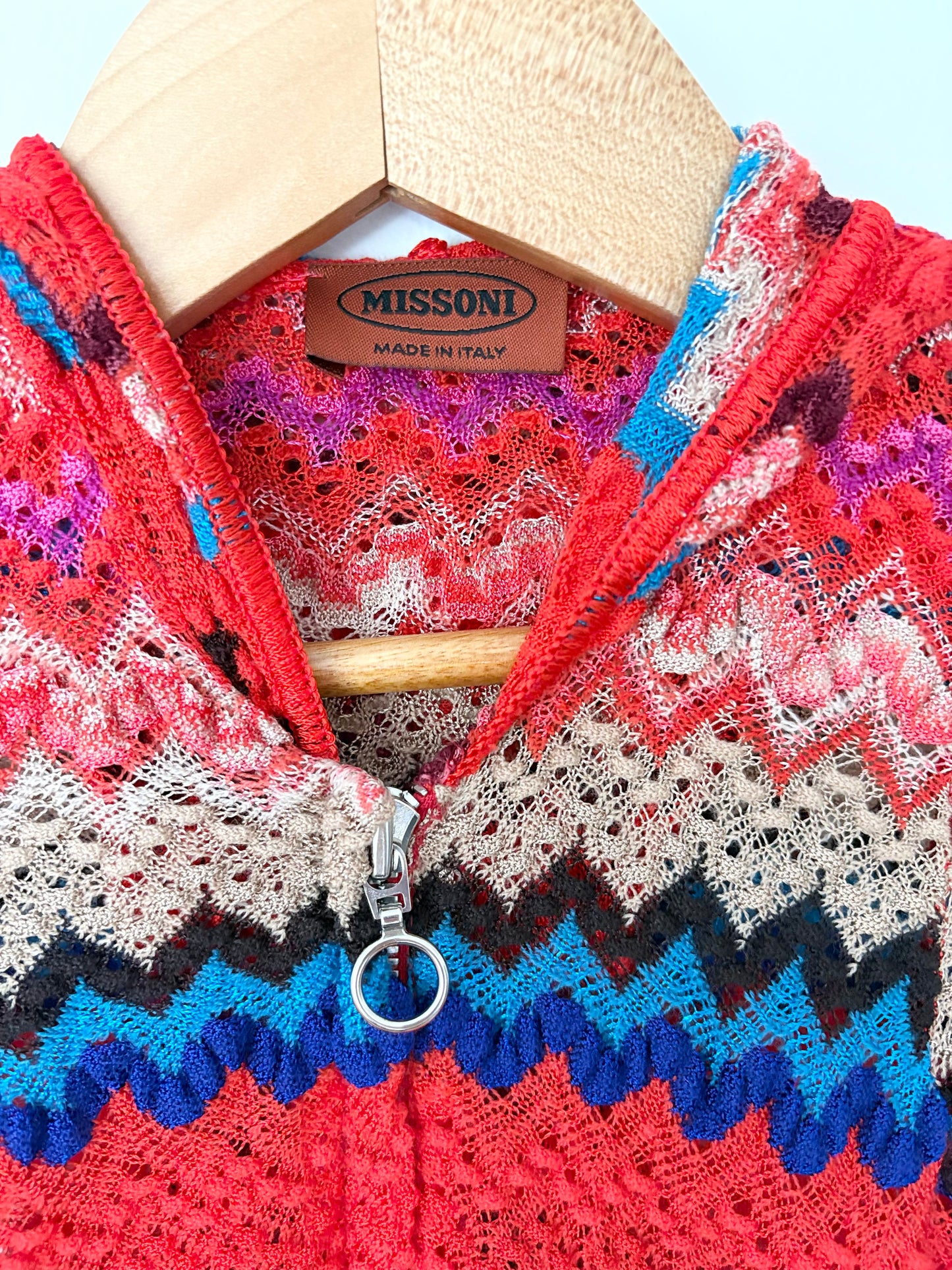 Missoni open knit zip up hoodie 4T