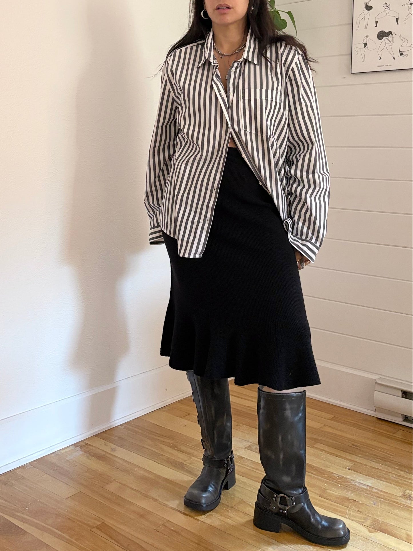 Banana Republic stripe button up shirt 2XL