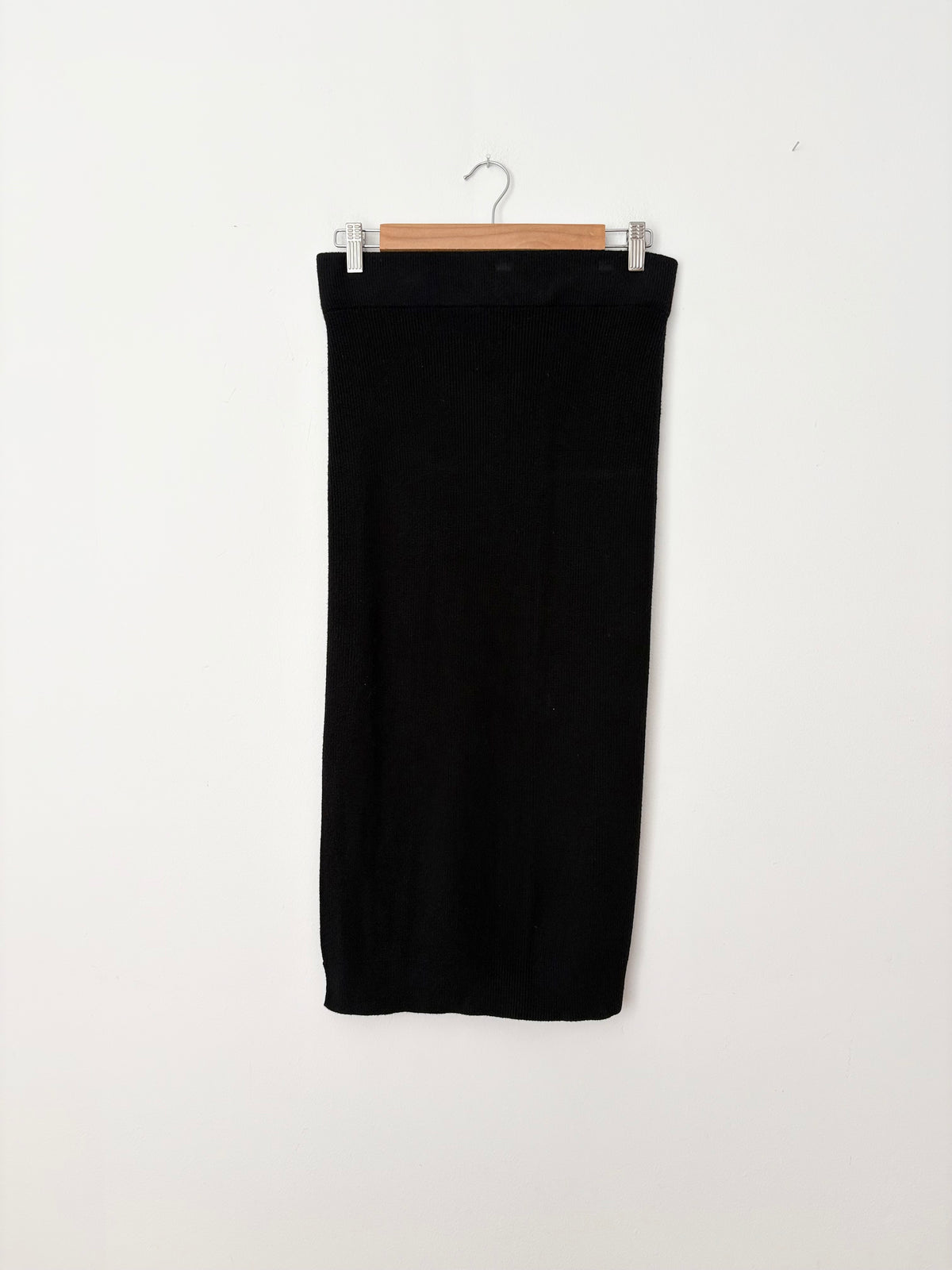 White + Warren ribbed knit midi skirt Small