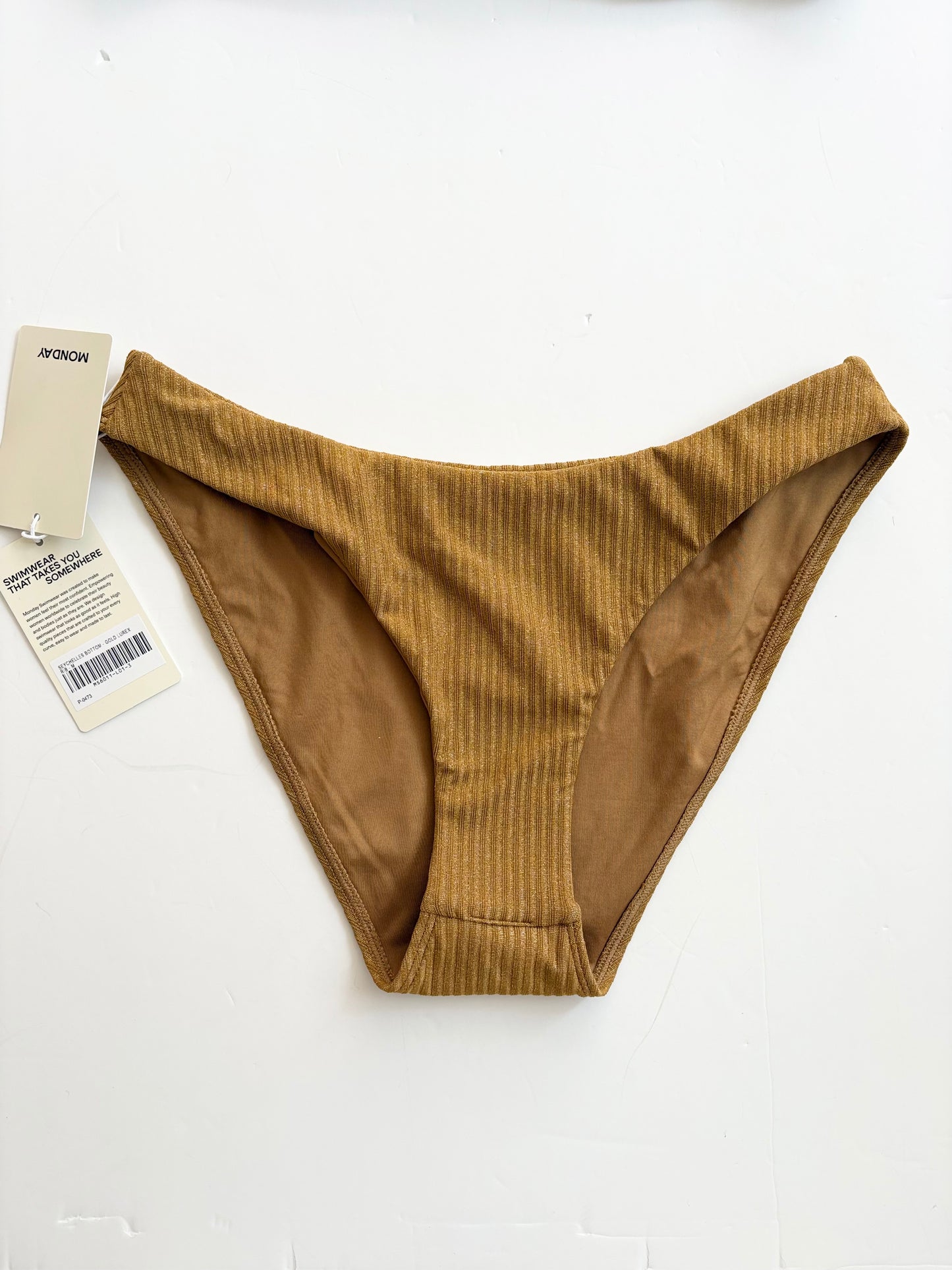 Monday Swimwear bikini lurex doré T M/L
