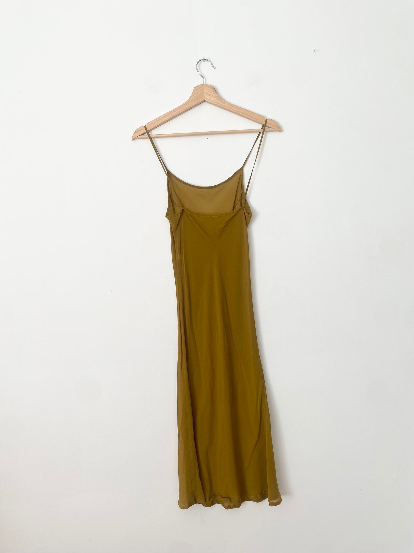 Robe nuisette transparente ocre XS/S