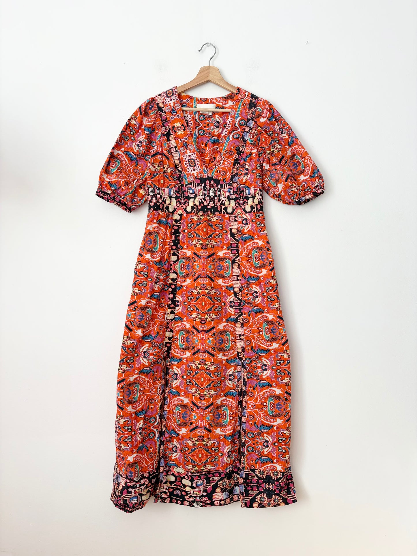 Anthropologie floral printed maxi dress Medium