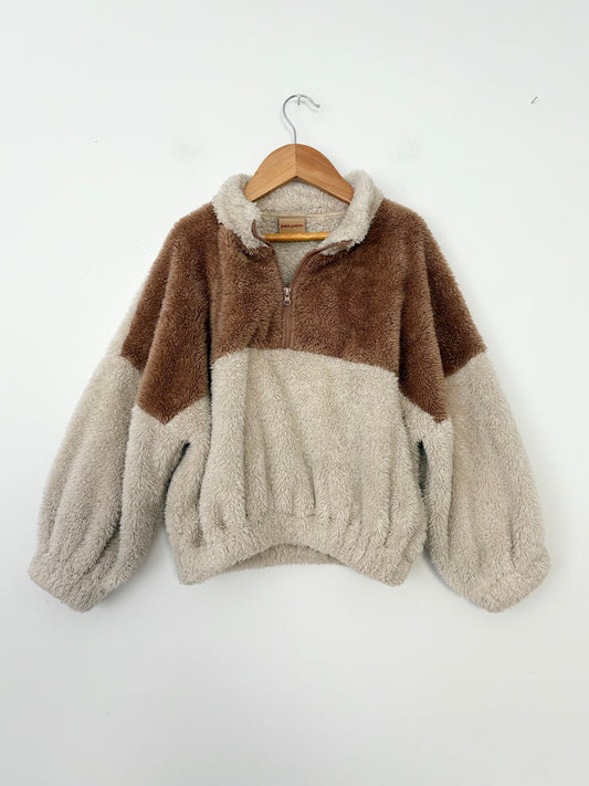 Gamin Gamine sherpa half zip pullover 5/6Y